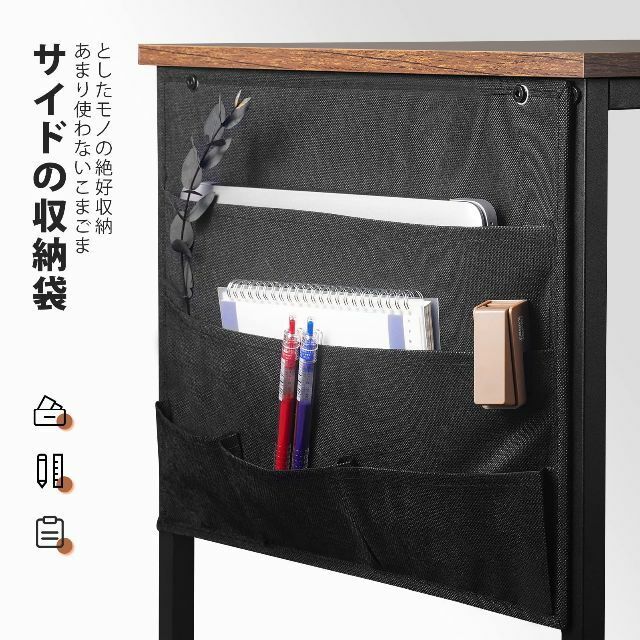 【色: ビンテージ】YeTom デスク 机 pcデスク パソコンデスク 幅100cm×奥行48cm_画像3