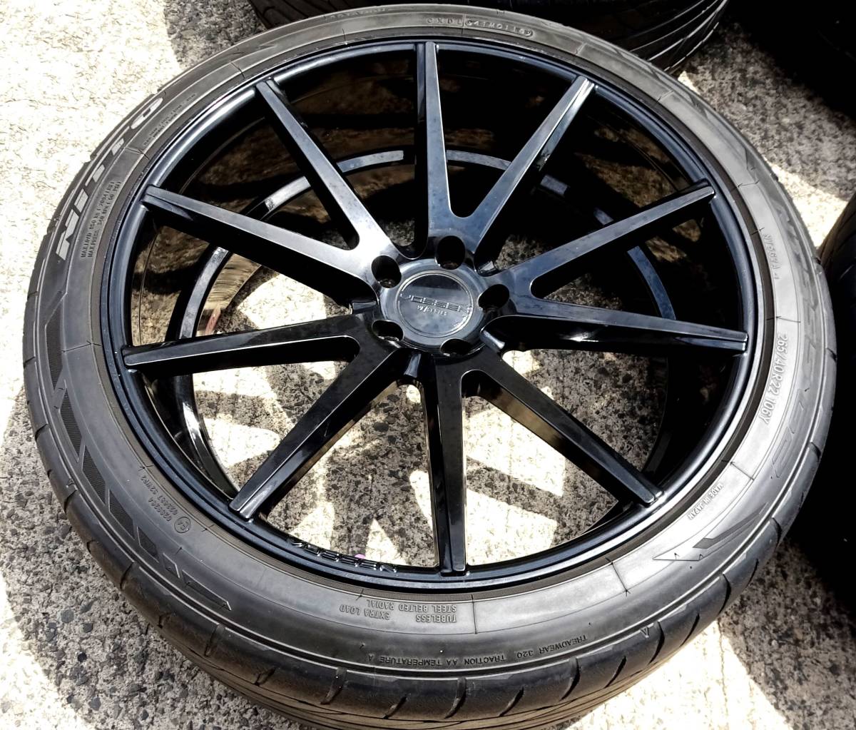 送料込も!希少国産114.3ピッチ★VOSSEN VFS-1 DEEPコンケイブ22インチ 265/40R22タイヤ付30 アルファード ヴェルファイア ハリアー BBSより_画像4