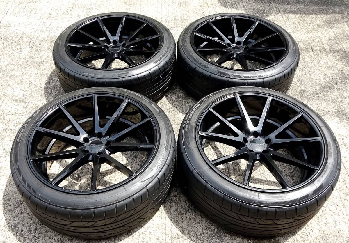 送料込も!希少国産114.3ピッチ★VOSSEN VFS-1 DEEPコンケイブ22インチ 265/40R22タイヤ付30 アルファード ヴェルファイア ハリアー BBSより_画像1