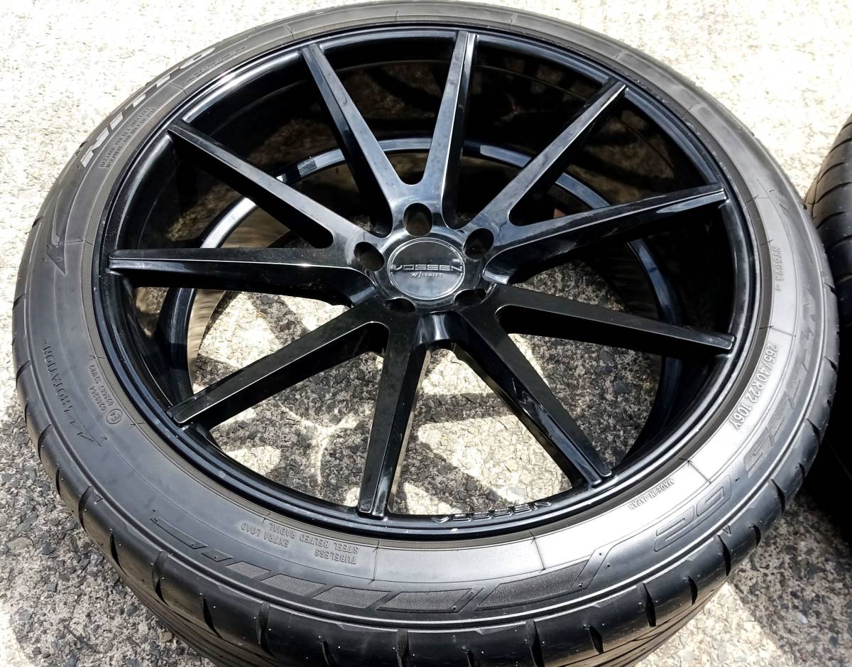 送料込も!希少国産114.3ピッチ★VOSSEN VFS-1 DEEPコンケイブ22インチ 265/40R22タイヤ付30 アルファード ヴェルファイア ハリアー BBSより_画像2