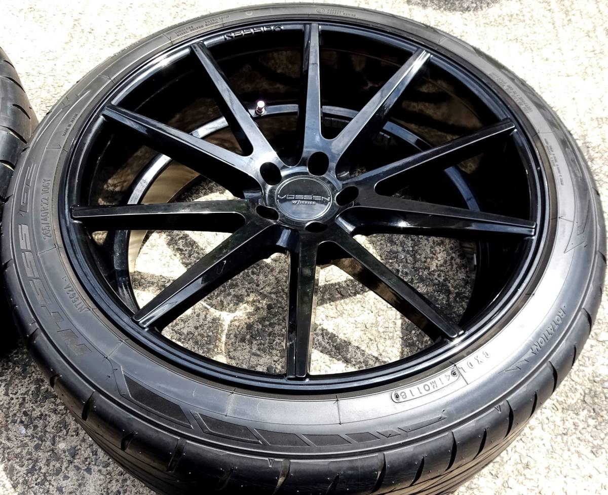 送料込も!希少国産114.3ピッチ★VOSSEN VFS-1 DEEPコンケイブ22インチ 265/40R22タイヤ付30 アルファード ヴェルファイア ハリアー BBSより_画像3