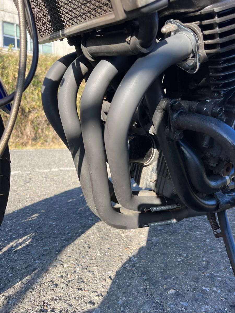 CB400SF NC31 ガニマタ 4-2-1管 50 8π 耐熱黒 DJ製マフラー 底 CB400SF NC31 ガニマタ 4-2-1管 50 8π 耐熱黒 DJ製マフラー 底