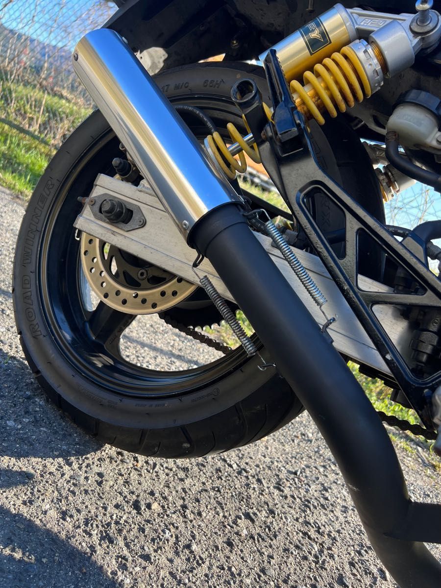 CB400SF NC31 ガニマタ 4-2-1管 50 8π 耐熱黒 DJ製マフラー 底 CB400SF NC31 ガニマタ 4-2-1管 50 8π 耐熱黒 DJ製マフラー 底