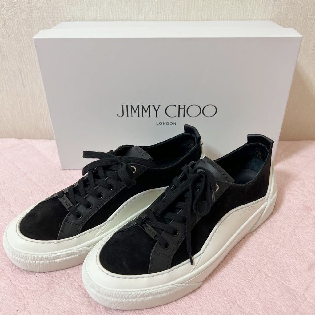 【美品】JIMMY CHOO ジミー チュウ スニーカー CHOO V.B.C LACE UP 41 定価74,800円_画像1