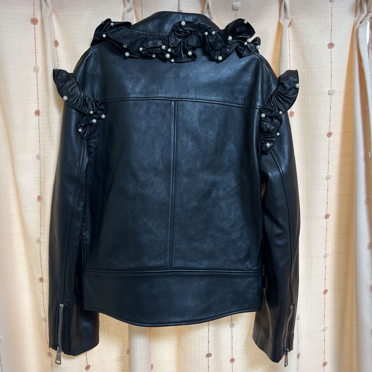 美品】GUCCI グッチ パール装飾 ラムレザー ライダースジャケット 36