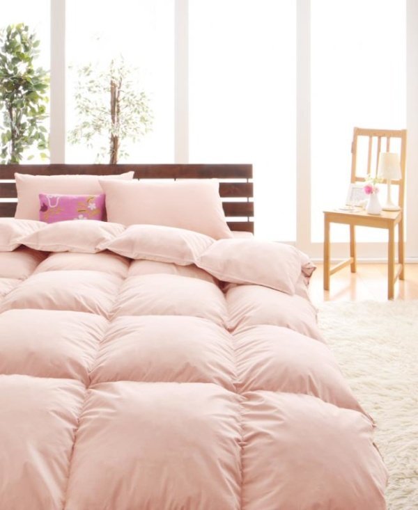 布団セット ベッド用１０点 クイーンサイズ 色-さくら /シンサレート高機能中綿素材 暖かい
