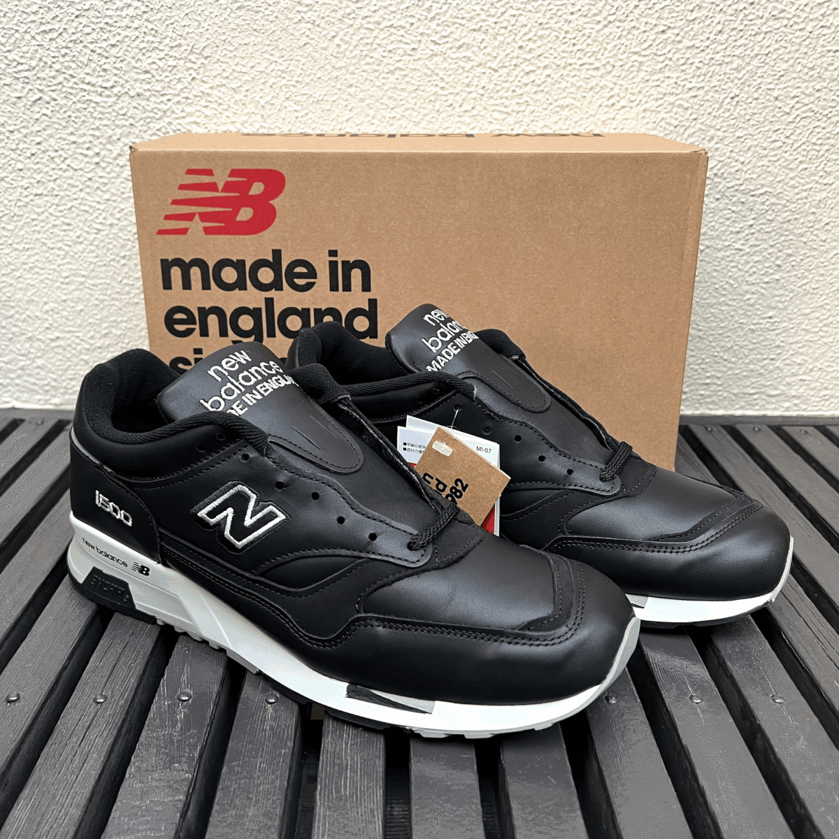 国内正規品 UK製 オールレザー New Balance M1500BK ブラック US11 29cm 新品 イギリス英国製 限定 NB 黒 スニーカー Made In Englandの画像1