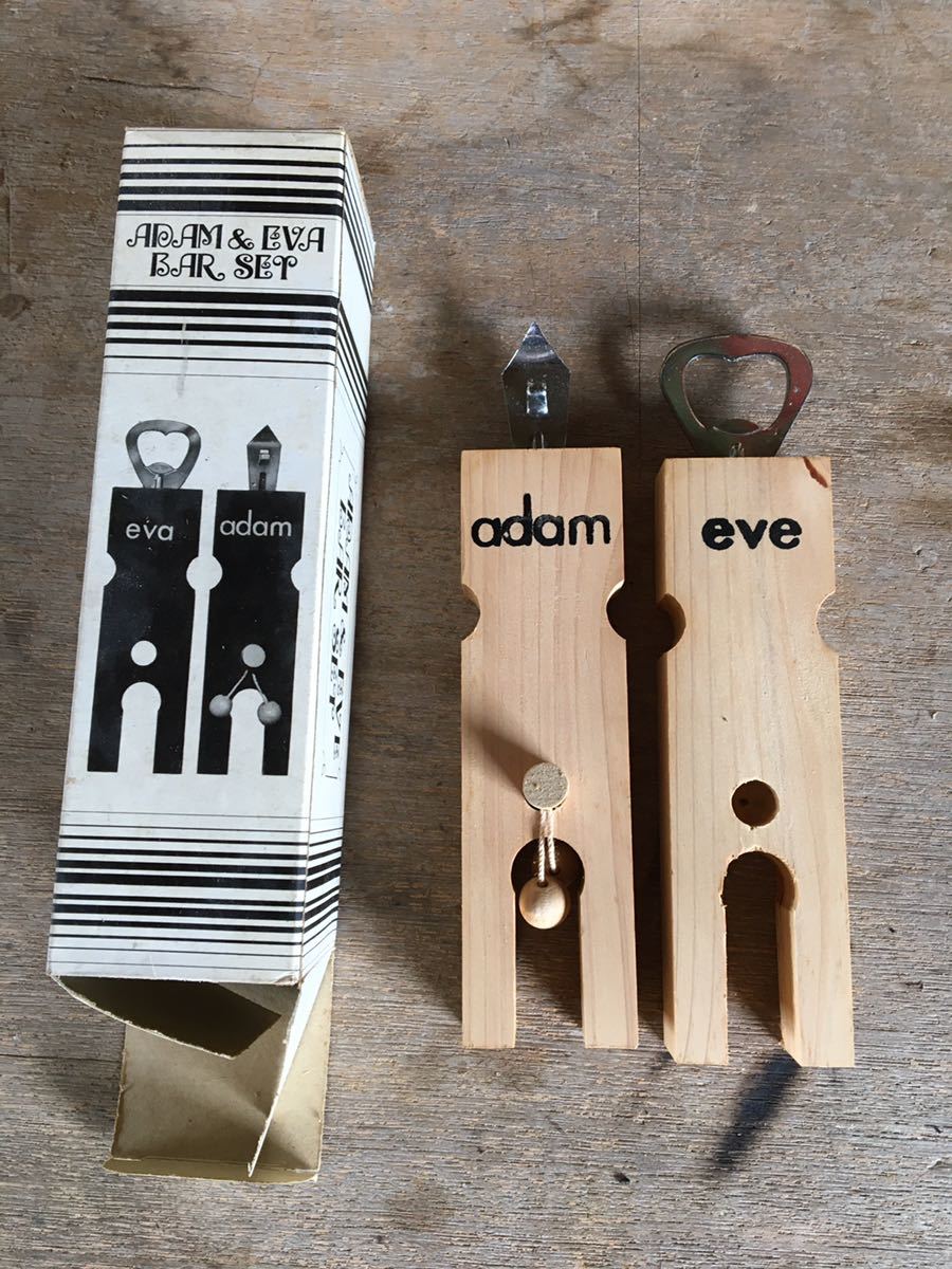 箱入りデッドストック ADAM&EVE BAR SET 昭和レトロ インテリアディスプレイ 古道具 アンティーク ビンテージ 雑貨 当時物 オブジェの画像1
