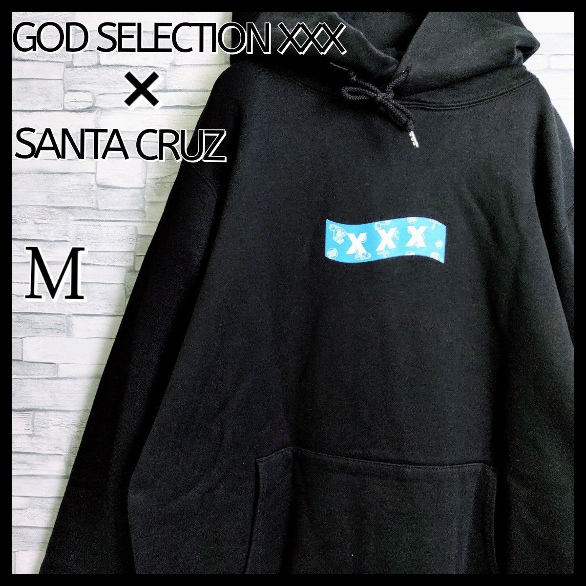 入手困難】GOD SELECTION XXX × SANTA CRUZ 希少ロゴパーカー M 美品