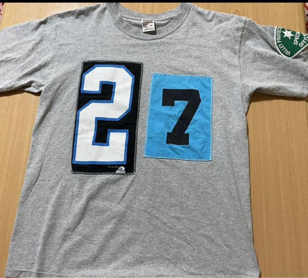 NFL 袖ワッペン付き　ゼッケン　ナンバリング半袖Tシャツ　＃27 made in USA