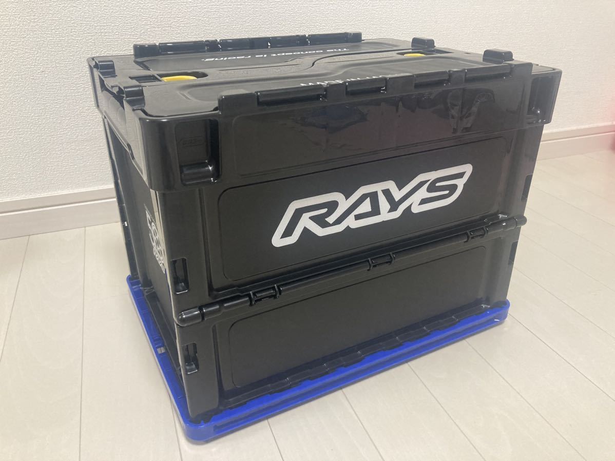 新品 正規品 RAYS 50th 折りたたみコンテナ Mサイズ ブラック 日本製 在庫あり 即納_画像1