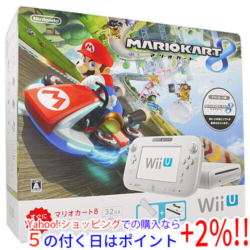 新版 ☆【中古】任天堂 Wii U すぐに遊べる マリオカート8セット shiro