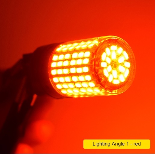 [4個] T20 LED ダブル球 ブレーキ テールランプ 赤 レッド 144連 爆光 【送料無料】_画像2