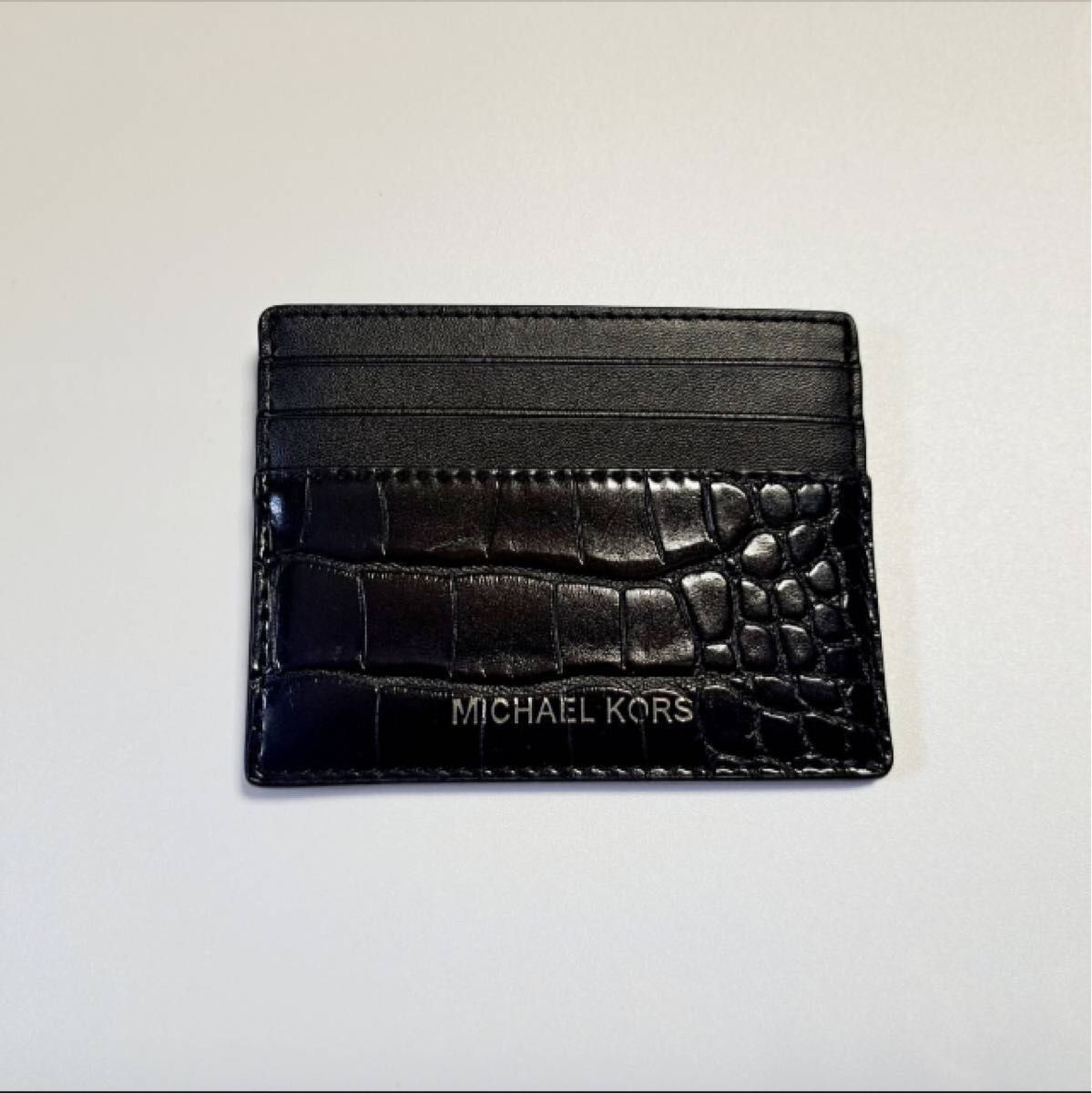 【鑑定済】マイケルコース MICHAEL KORS カードケース ブラック 黒 未使用 MK-306