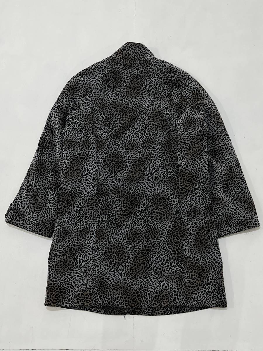【LA MODA GOJI 伊太利屋】ラモーダゴジ イタリヤ レオパード ヒョウ柄 スタンドカラー ハーフコート ジャケット 日本製 176097-G0F