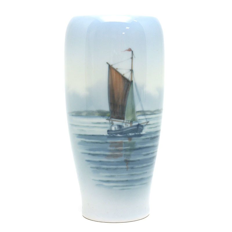 ロイヤルコペンハーゲン 花瓶 ヨット 船 フラワーベース