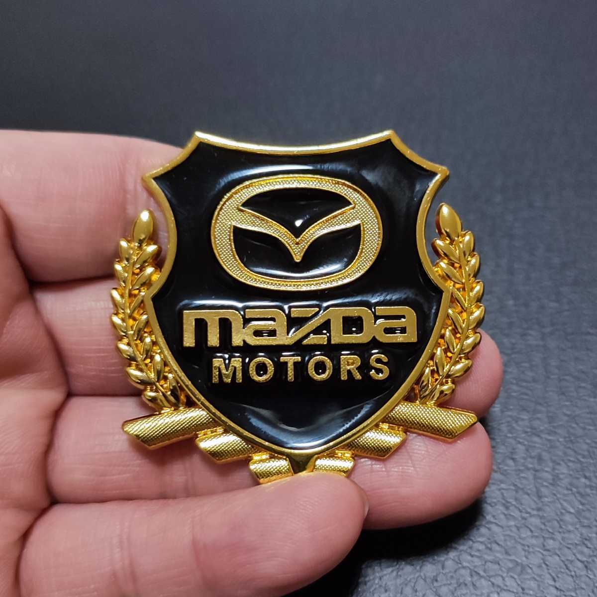 マツダ メタルエンブレム 1P【ゴールド】CX-3/5/7/8 デミオ アテンザ アクセラ ロードスター RX-8 MAZDA3 プレイマシー ビアンテ キャロルの画像8