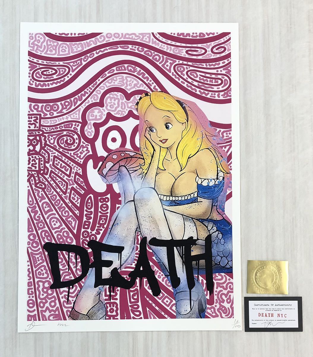 Yahoo!オークション - DEATH NYC 世界限定100枚 アートポスター 不思...