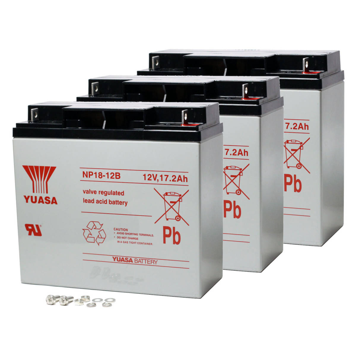 正規取扱店】 UPSバッテリー 【3個セット】充電済 YUASA 無停電電源