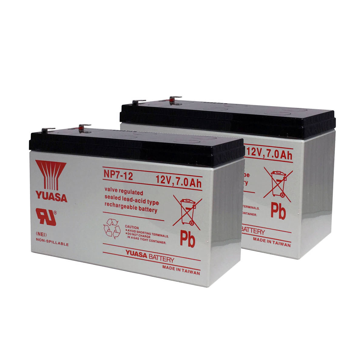 【2個セット】YUASA NP7-12 ■RBC48L 互換 初期補充電サービス APC Smart UPS750 SUA750JB UPS用バッテリー ユアサ 鉛電池_画像1