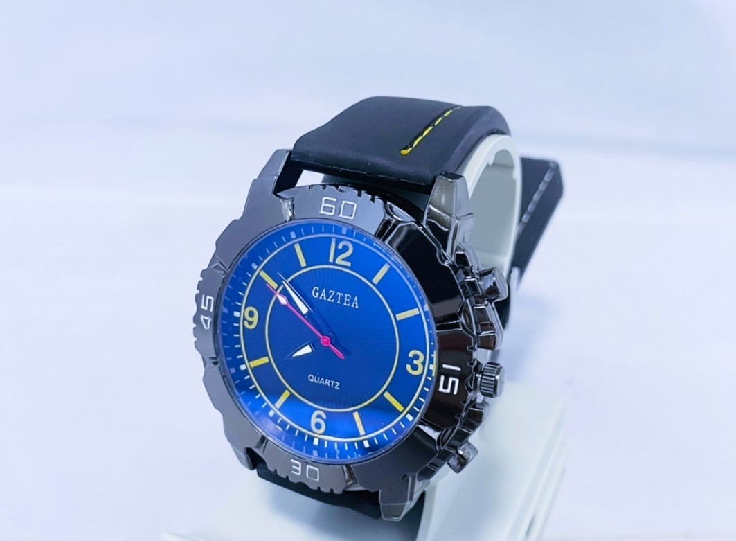 【新品 未使用品】GAZTEA 腕時計 ブラック/ブルー WJS02-YL 送料無料
