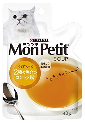 mon маленький чистый суп pauchi для взрослой кошки 2 вид. морепродукты. консоль me способ 40g×12 пакет ввод ( массовая закупка ) [ корм для кошек ]