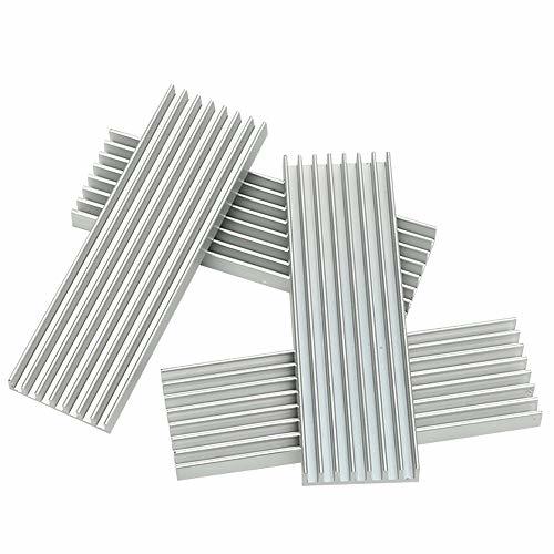 JWMY heat sink 4 piece set .. bonding seat 4 sheets attaching small size Mini cooling fins air cooling fins .. fins aluminium fins aluminium heat sink 7