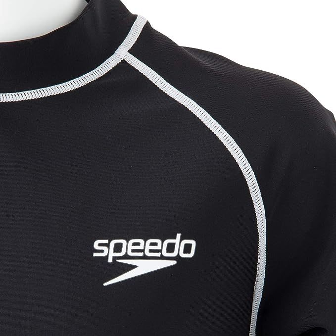 Speedo(スピード) ジュニアハーフスリーブラッシュガード ユニセックス SD65J15 ブラック 130_画像2