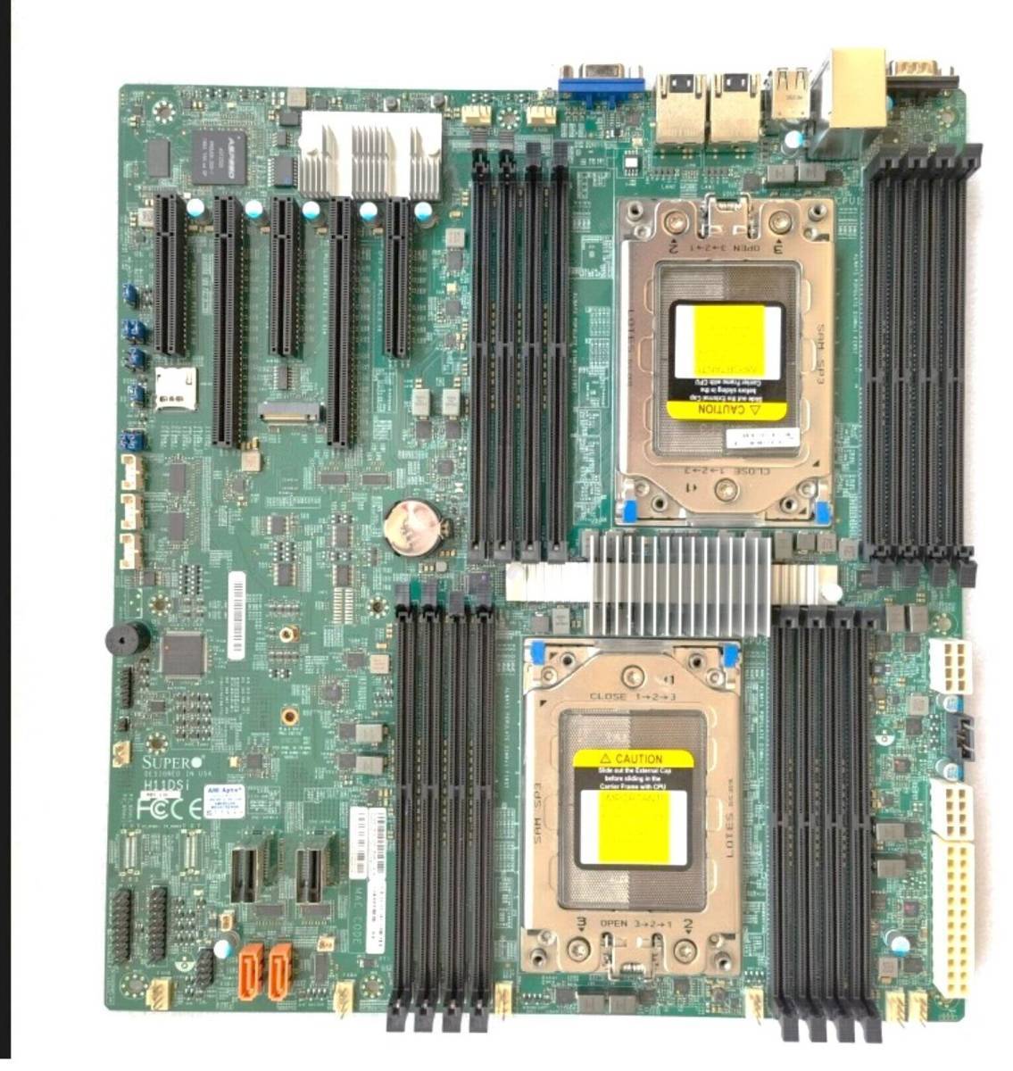 Supermicro H11DSi Socket SP3 Motherboard+AMD EPYC 7301 CPU 2個+CPUクーラー 2個付 セット