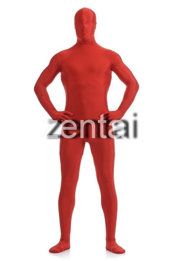 全身タイツ 赤 男性女性兼用 Sサイズ ゼンタイ コスプレ ZENTAI レオタード ボディースーツ 仮装 イベント コスチューム 戦隊_画像2