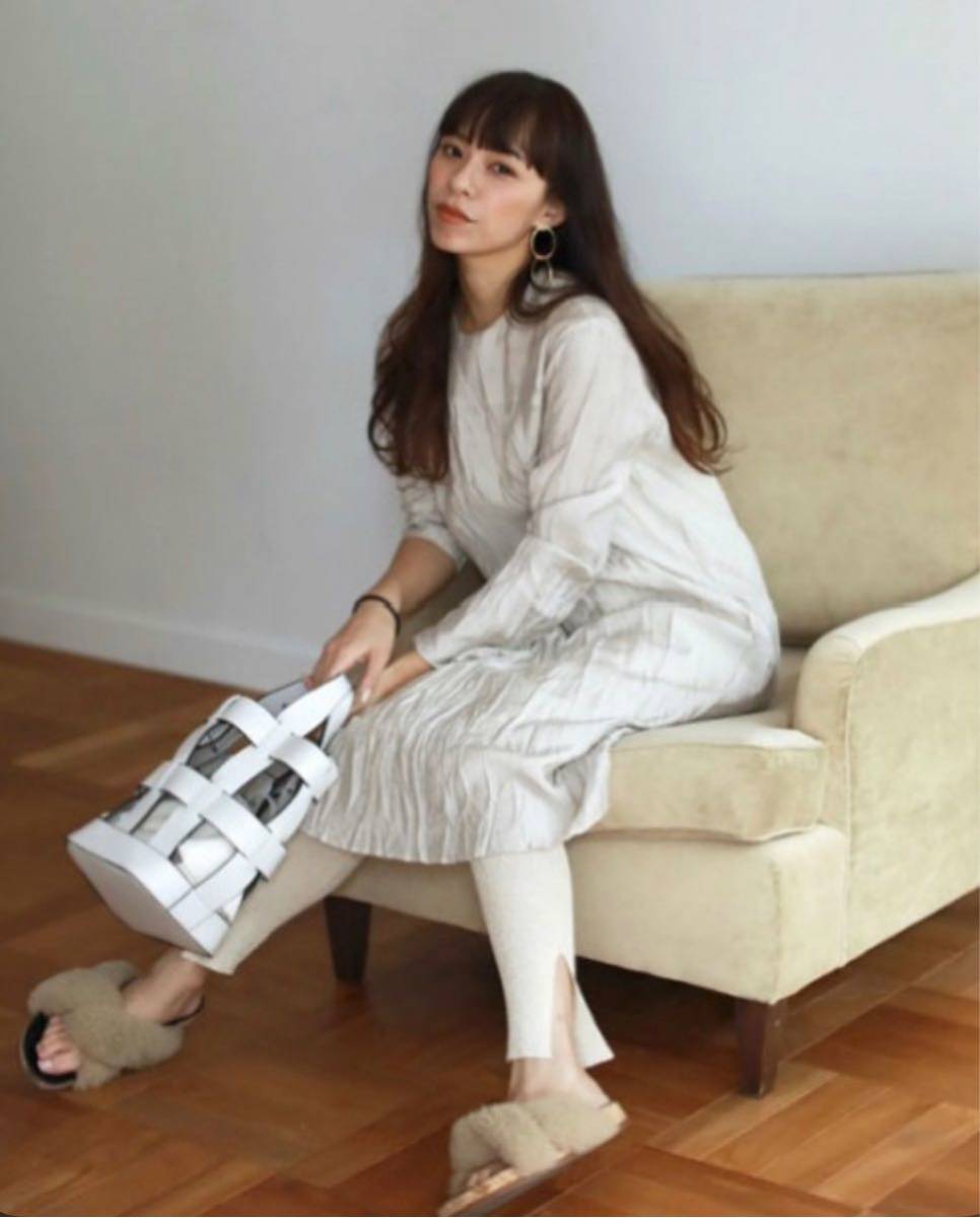 [ beautiful goods ]TODAYFUL Today full sia- knitted leggings pants slit white F