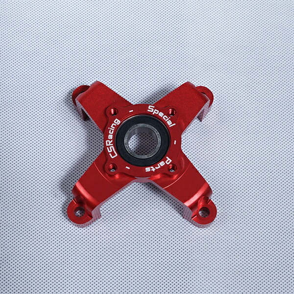 CS RACING ベルハウス超々ジェラルミン製 ベアリング付きレッドアルマイト加工 Ergal Bell House anodized with bearing Red