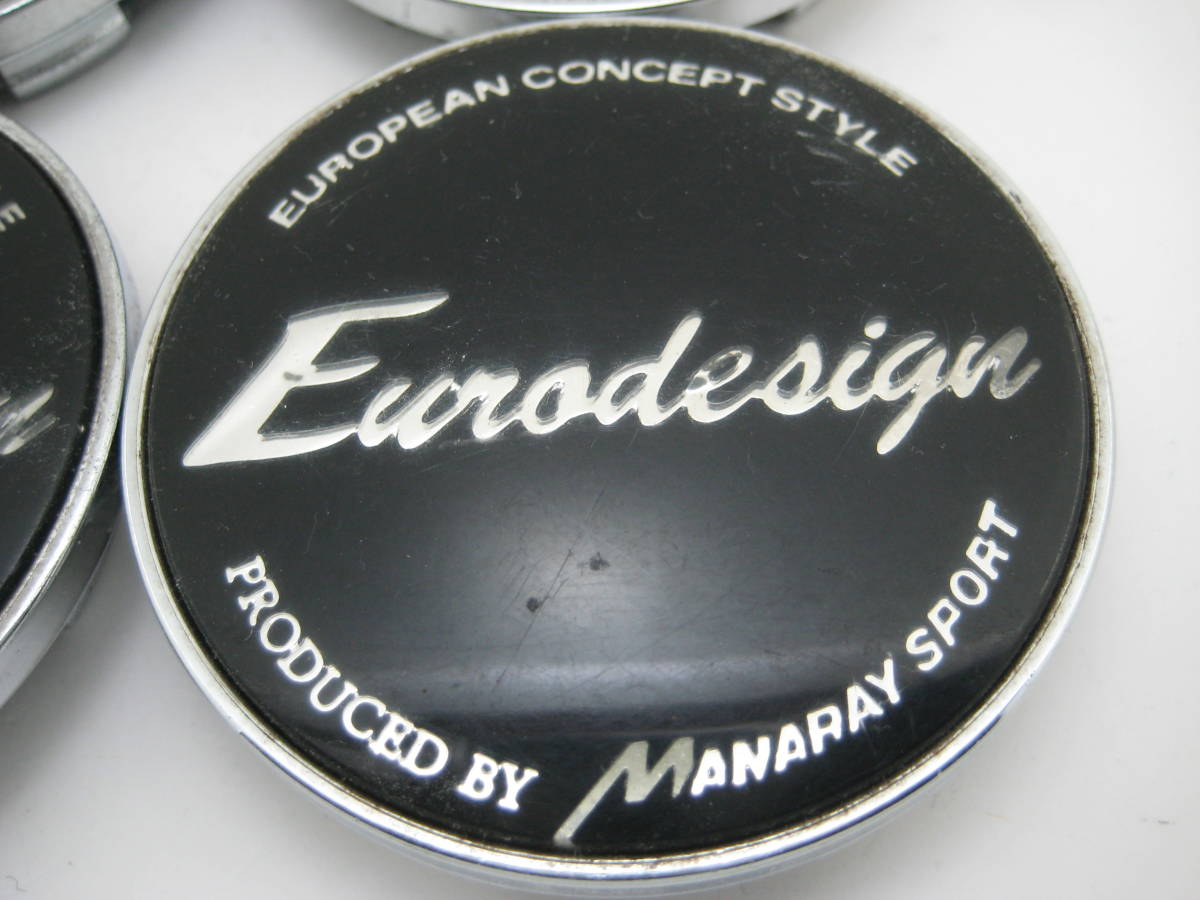 k7936 Eurodesign ユーロデザイン EURO DESIGN アルミホイール用センターキャップ中古4個 MANARY C016_画像5