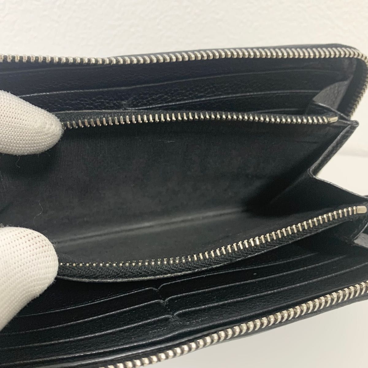 美品】サンローラン 長財布 カサンドラ YSL ラウンド レザー ブラック