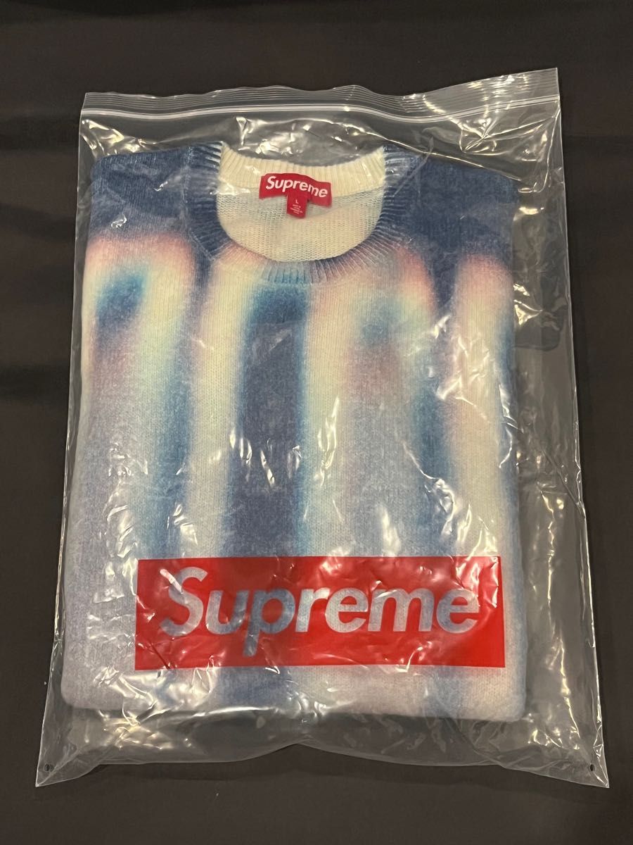 Supreme Blurred Logo Sweater Blue L｜PayPayフリマ