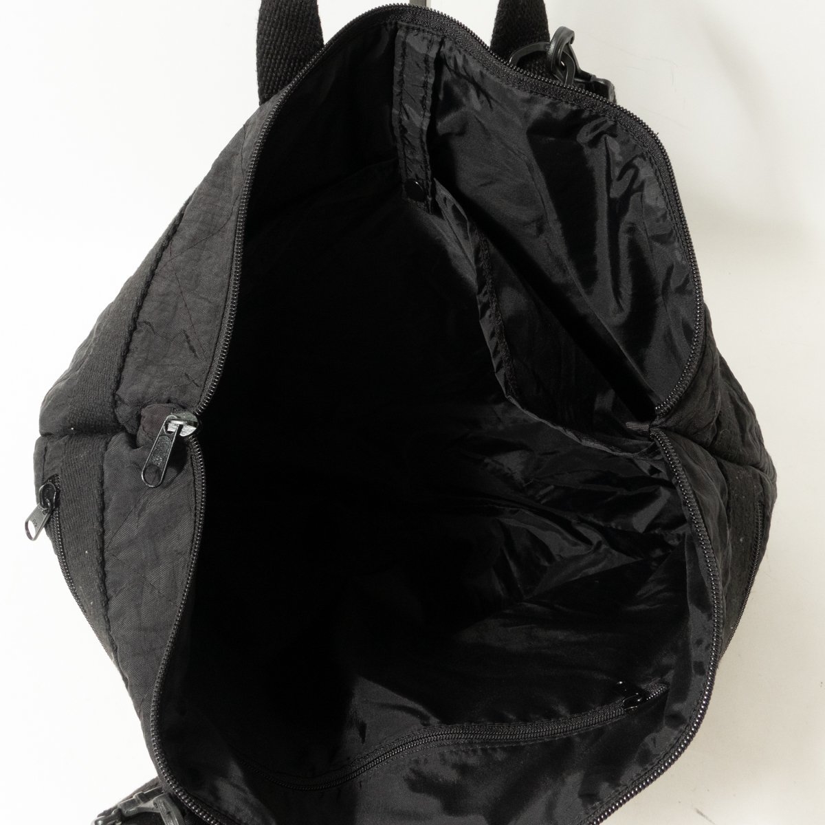 SONIA RYKIEL PARIS 2WAYバッグ ソニアリキエル ブラック 黒 刺繍ロゴ ナイロン ショルダーバッグ ハンドバッグ bag 鞄 婦人 レディース_画像6
