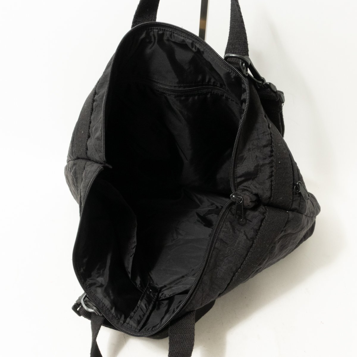 SONIA RYKIEL PARIS 2WAYバッグ ソニアリキエル ブラック 黒 刺繍ロゴ ナイロン ショルダーバッグ ハンドバッグ bag 鞄 婦人 レディース_画像7