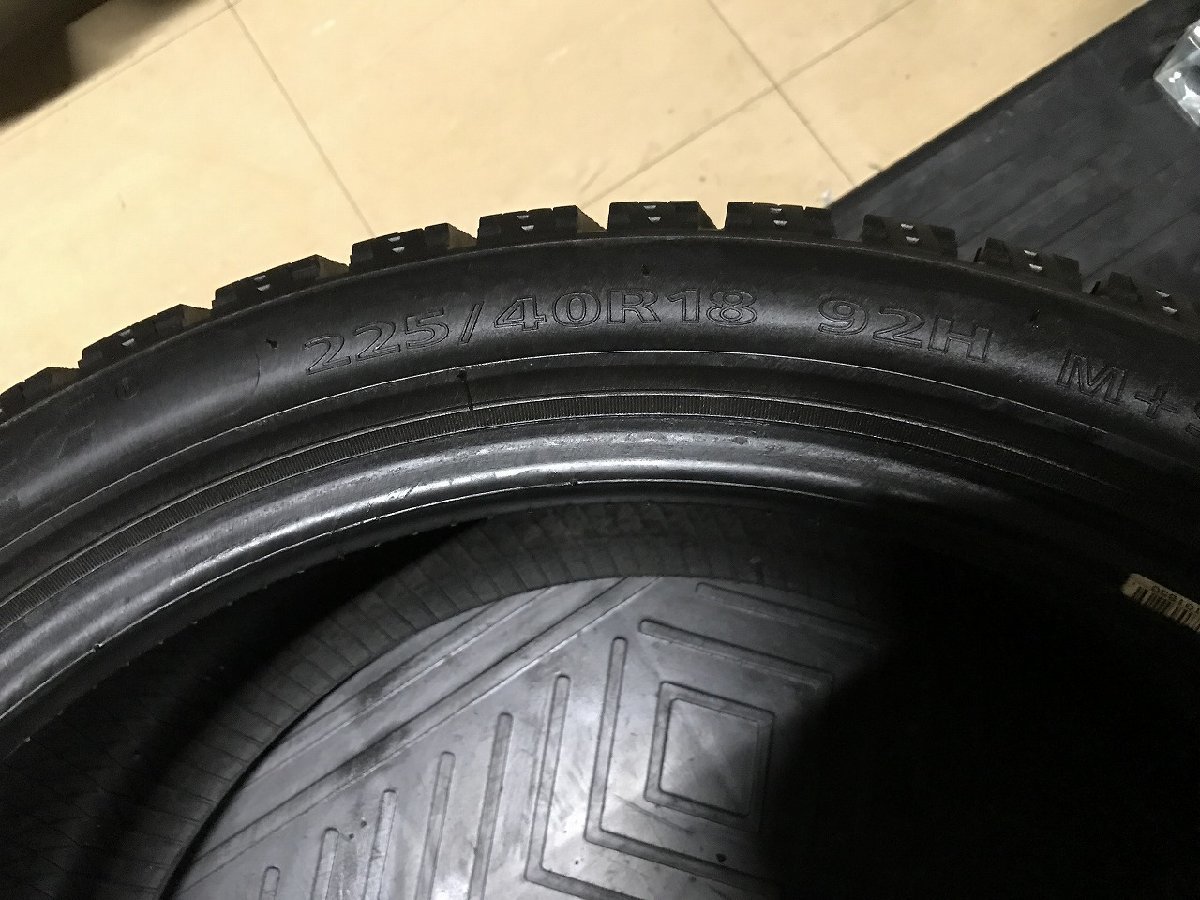  б/у зимние шипованные шины te Lynn te225/40R18 92H WINTER WD52 2015 год производства a-3617 NA7-3 YM