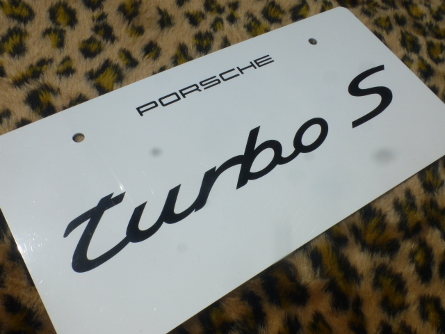 [ original!] new goods! Porsche dealer regular goods turbo S cosmetics plate number plate mascot 911 coupe cabriolet 992 rare valuable 