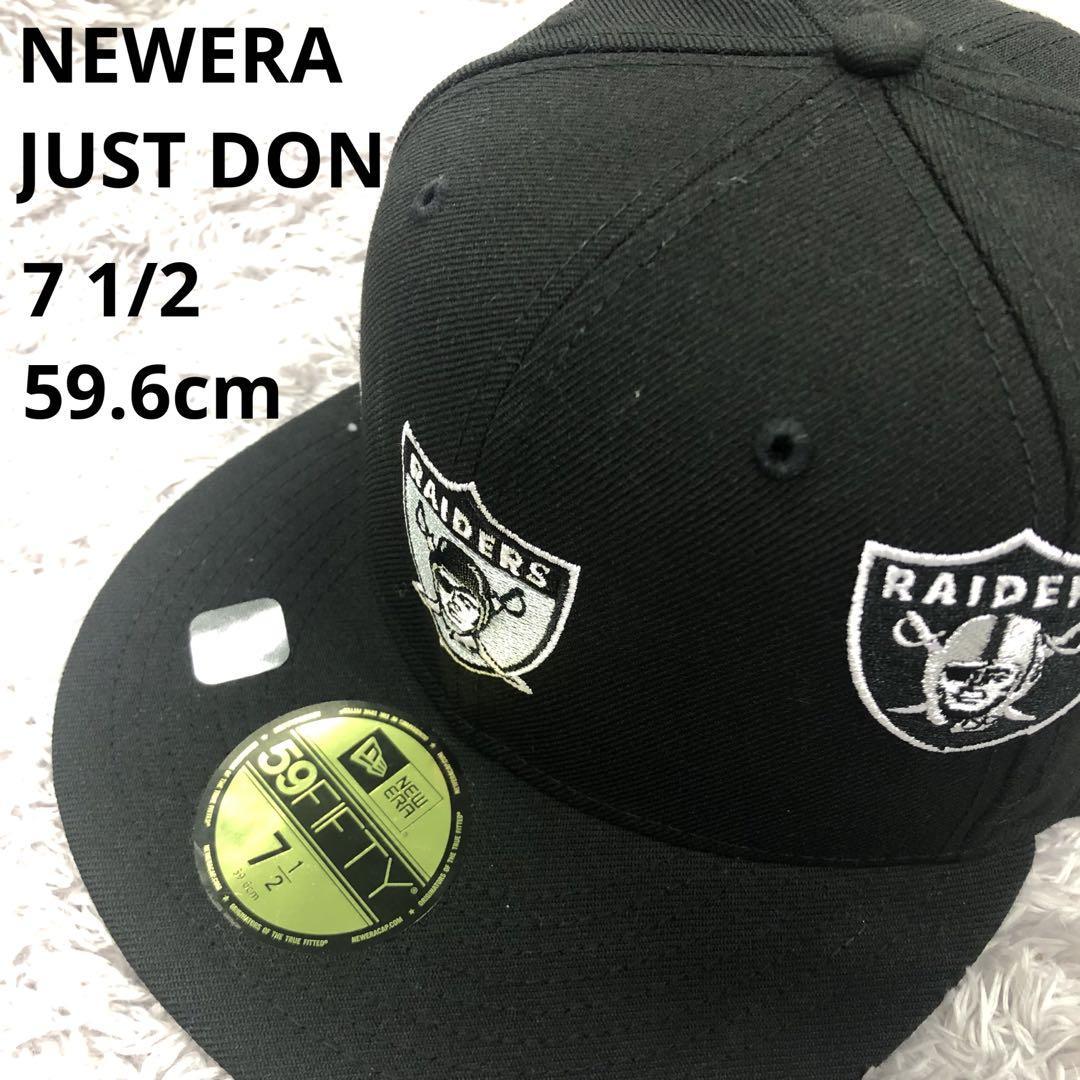 NEWERA ニューエラ 新品 RAIDERSレイダース フラットキャップ 帽子 59.6(7 1/2)