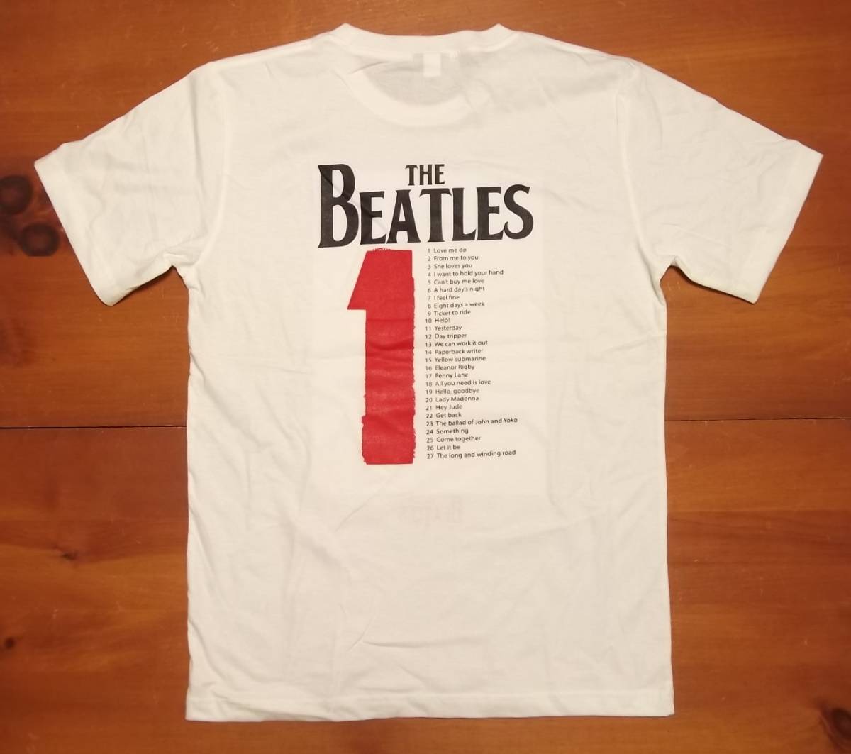 新品 【Beatles】ビートルズ サイケ 両面 プリント Tシャツ 白 L