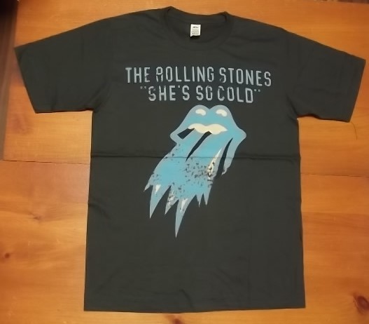 新品 【Rolling Stones】ローリングストーンズ She’s So Cold Vintage Style プリントTシャツ XL // ミックジャガー バンドTシャツ ロックの画像1