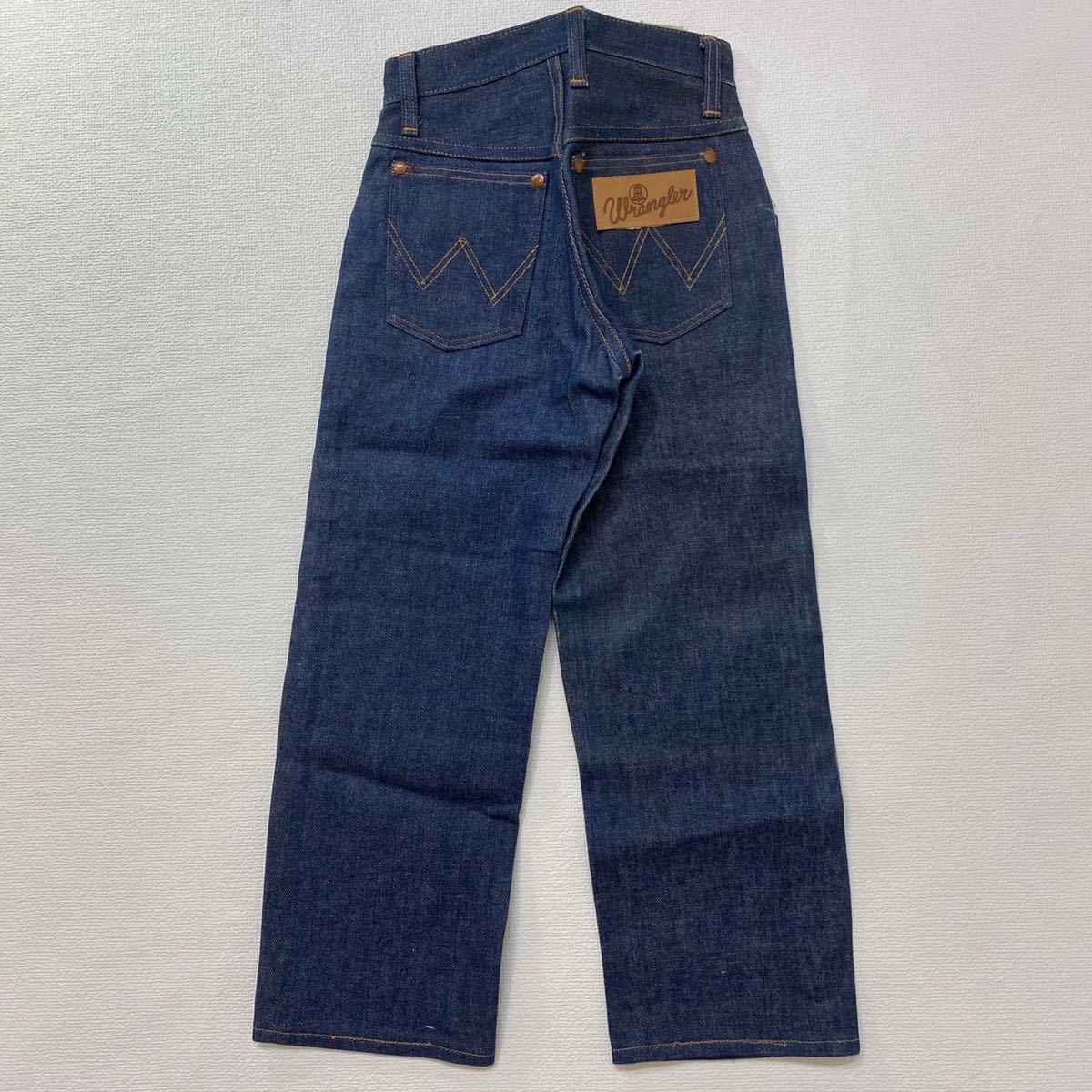 K102 希少 デッドストック アメリカ 製 WRANGLER タテベル デニム パンツ キッズ 7 ラングラー vintage ビンテージ BLUE BELL USA dedstock_画像2