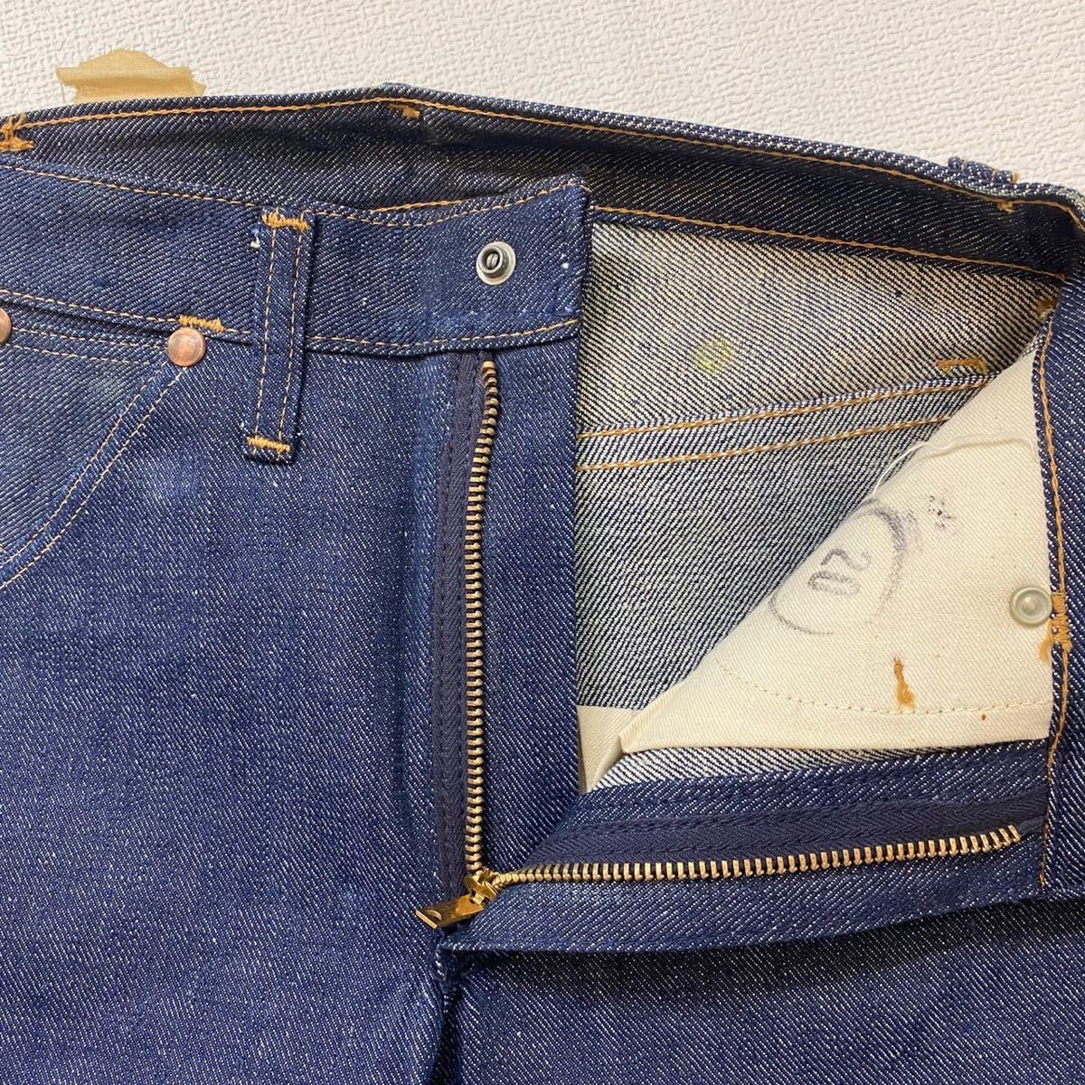 K102 希少 デッドストック アメリカ 製 WRANGLER タテベル デニム パンツ キッズ 7 ラングラー vintage ビンテージ BLUE BELL USA dedstock_画像6