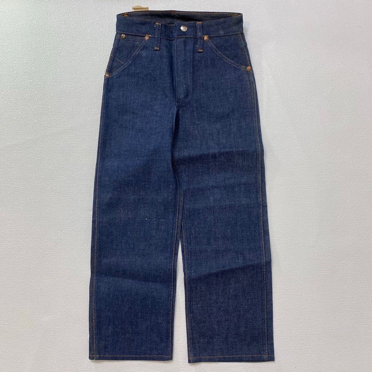 K102 希少 デッドストック アメリカ 製 WRANGLER タテベル デニム パンツ キッズ 7 ラングラー vintage ビンテージ BLUE BELL USA dedstock_画像3