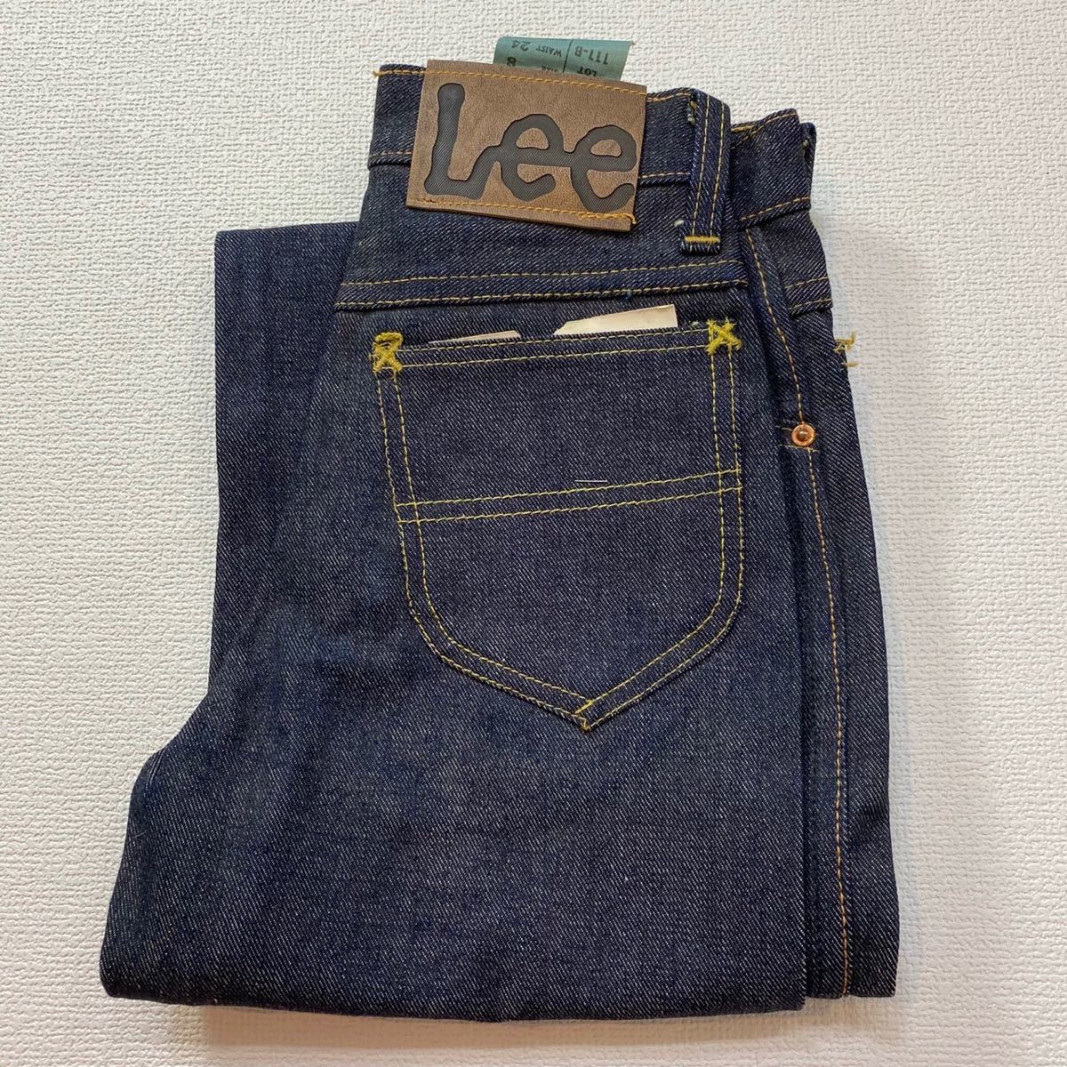 K112 希少 デッドストック アメリカ 製 Lee サイドタグ 111-B-Y デニム パンツ ビンテージ キッズ 8 vintage USA リー ded stock