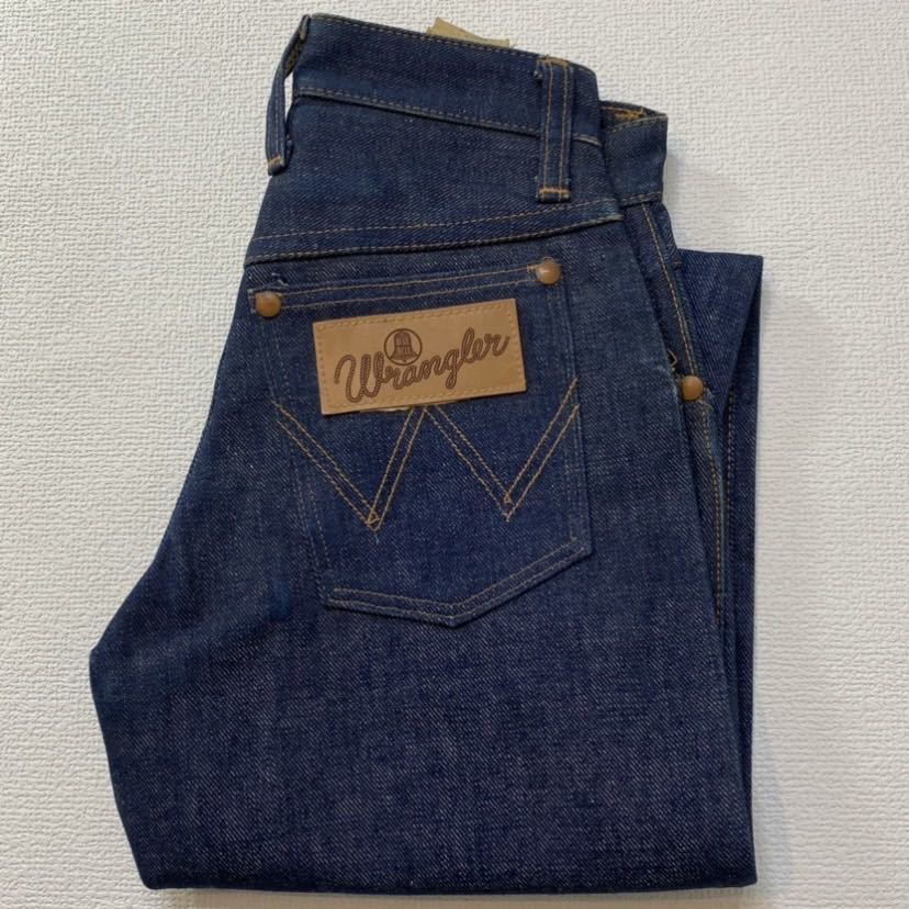 K102 希少 デッドストック アメリカ 製 WRANGLER タテベル デニム パンツ キッズ 7 ラングラー vintage ビンテージ BLUE BELL USA dedstock_画像1