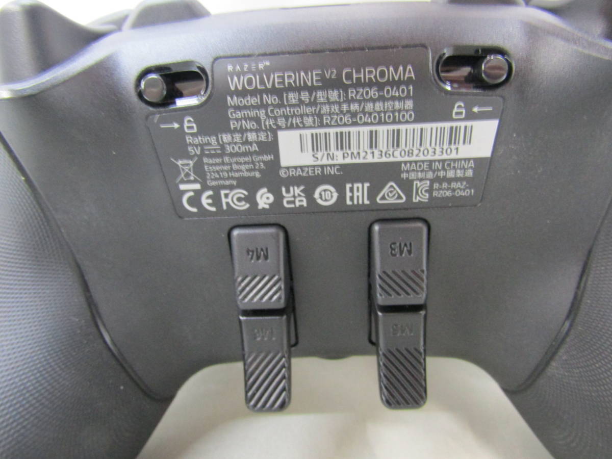 99-KE1070-80: Razer コントローラー Wolverine V2 Chroma RZ06-04010100-R3M1 ブラック 動作確認済の画像7