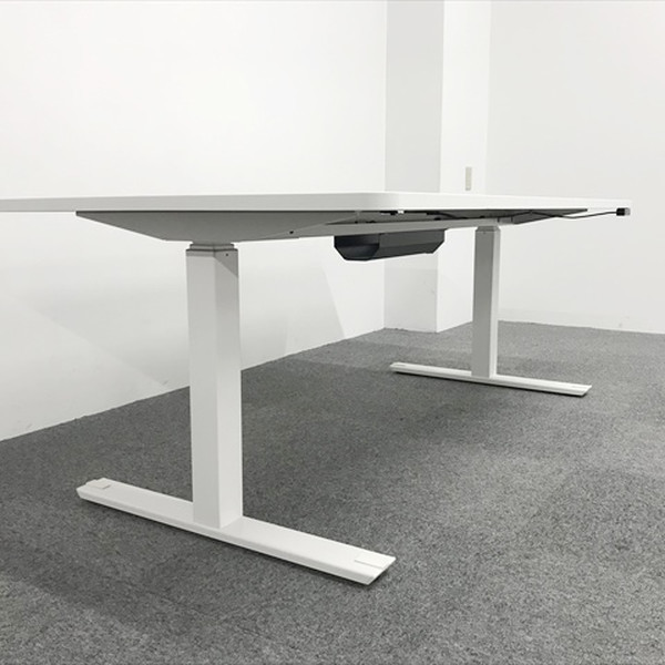 ミーティングテーブル 完成品 天板電動昇降式 ノヴィ イナバ ホワイト 中古 TM-859807B_画像5