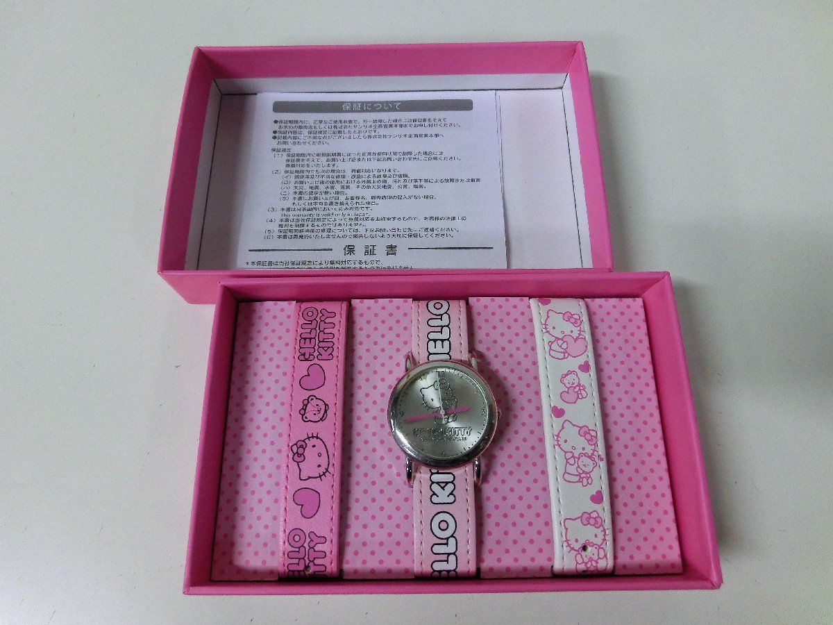  Hello Kitty change belt attaching watch wristwatch unused goods * face 11 when adhesive leak? equipped 